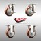 Service Caster 4 Inch 316SS Maroon Polyurethane Swivel Top Plate Caster Brake 2 Rigid SCC, 2PK SCC-SS31620S414-PPUB-MRN-TLB-2-R-2 - alternate 6